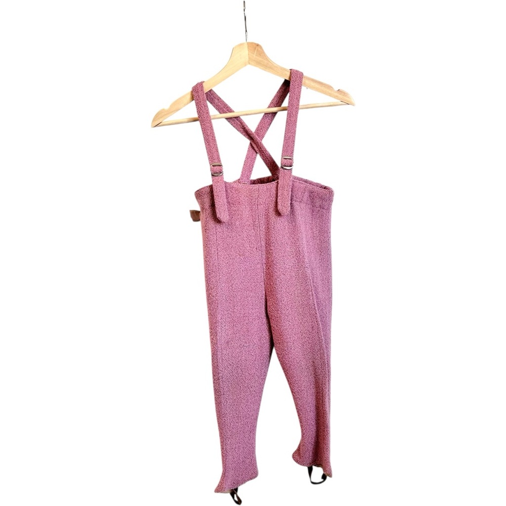 Vintage Girl Coat Pant Set 2 to 3 Years Pink Mauve Worsted Wool Samantha *FLAWS - Picture 3 of 16